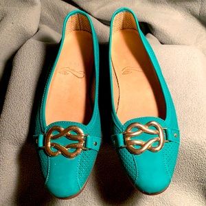 Aerosoles size 7 1/2 ⚜️green stitch & turn flats